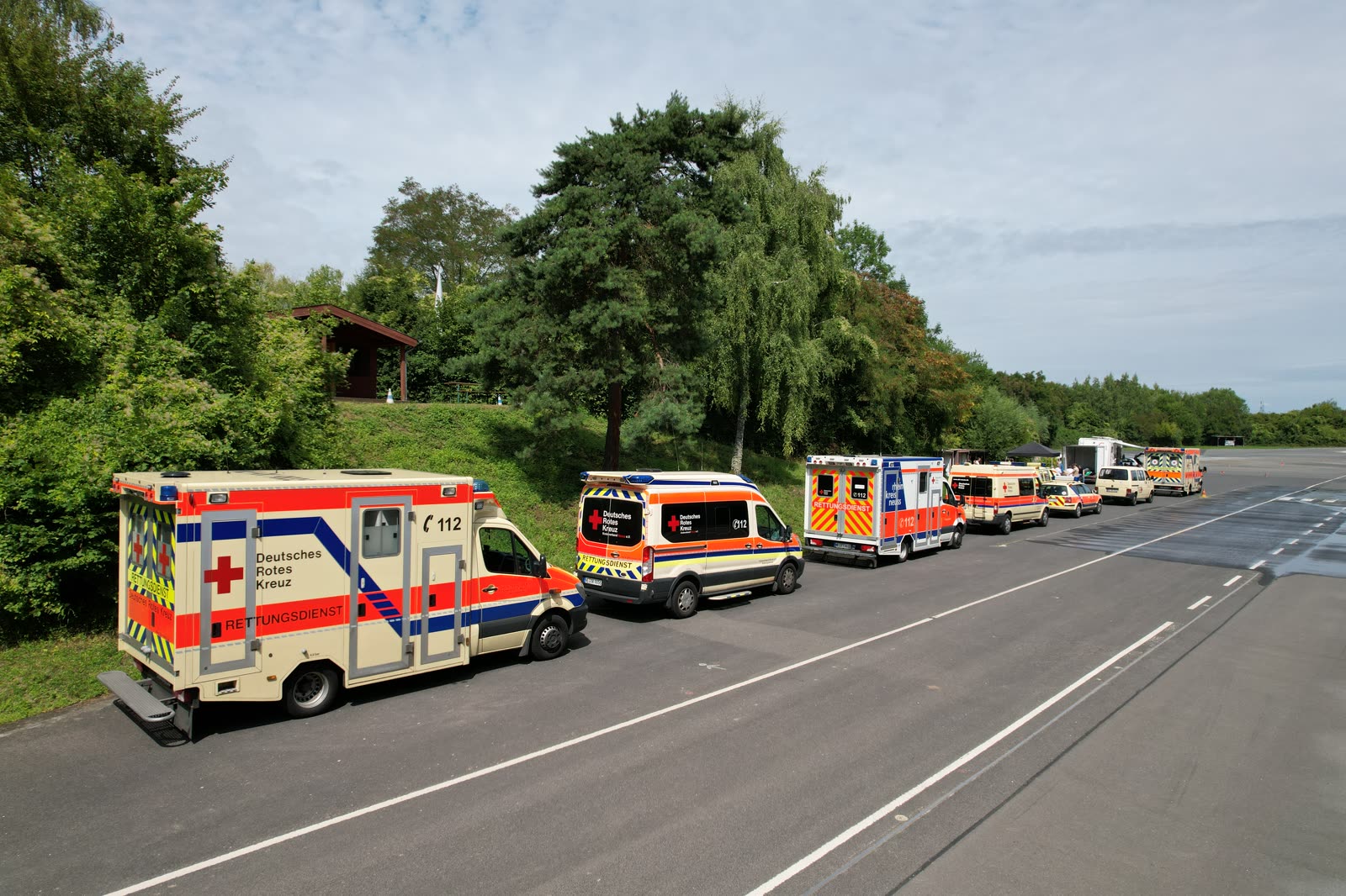 Fahrzeugaufstellung beim Fahrsicherheitstraining